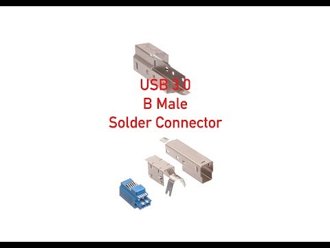 USB 3.0 B Male Solder Connector P#1243