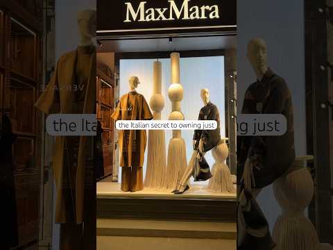 The Italian Secret to Owning Just a Few Amazing Outfits  #shopping #italianelegance #maxmara