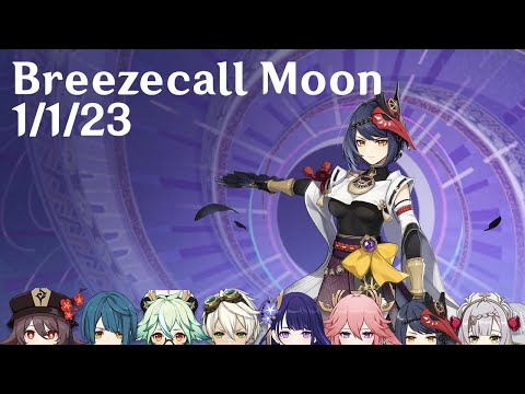 Genshin Impact - 36 star Spiral Abyss - Breezecall Moon 1/1/23 (feat. C6 Kujou Sara)