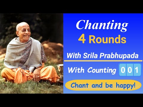 Srila Prabhupada Chanting Hare Krishna Mahamantra 4 rounds