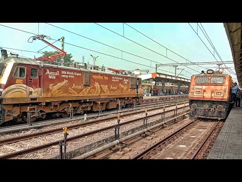 Amul Milk Promotion On Indian Railways Wap5 Engine | Wap4 And Wap5 Engines#uniquetrainengines#video