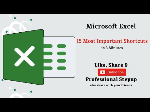 #Excel : 15 Clever shortcuts for Professionals in just 3 Minutes