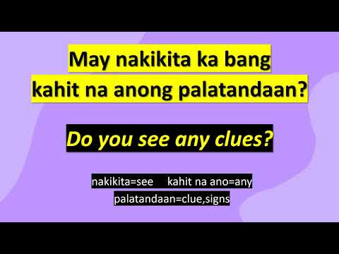 TAGALOG-ENGLISH TRANSLATION (USING YOU IN A SENTENCE) 2024