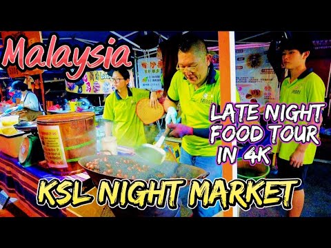 KSL Pasar Malam | Night Market in 4K | Late Night Food Tour in Johor Bahru, Malaysia.