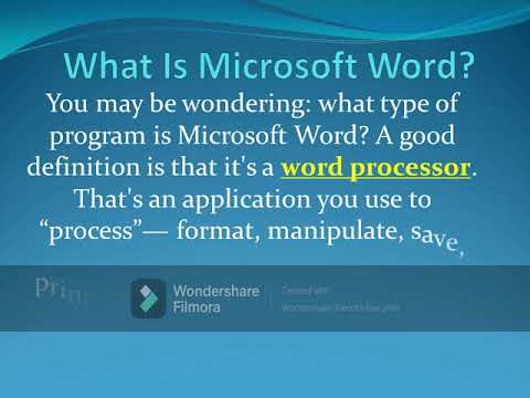 WHAT IS MICROSOFT WORD?