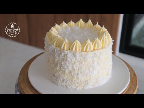 This cake is incredibly soft & moist you might mistaken it has eggs | Eggless Coconut Cake