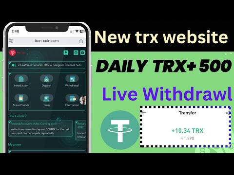 Tron-COIN New Mining site2024 | longtime trusted income trx site Tron-COIN | best free earning apps