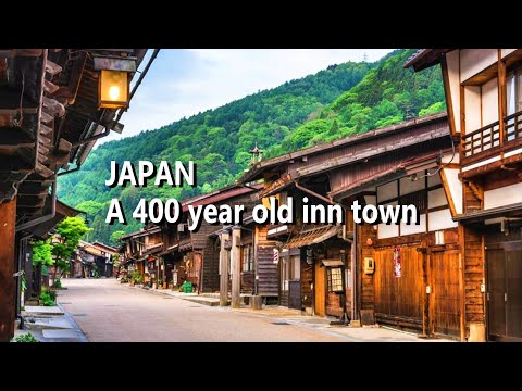 Historic Japanese inn town | Train running in the great nature