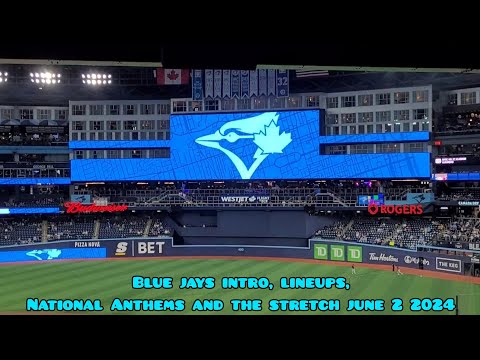 Blue Jays Vs Pirates Starting Lineups, Intro, National Anthems, and 7th inning stretch (6.2.2024)