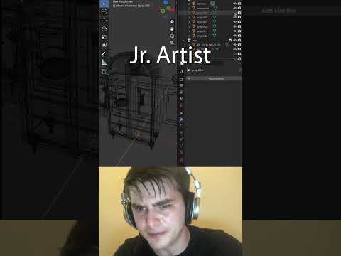 Jr vs Sr Artist: local view #blendertutorial #blender #blendercommunity #blender3d #b3d
