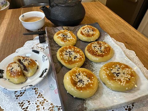 [ 紅薯🍠糯米餅 ] - 風味美食，薯味香濃，軟糯可口，豆沙香滑細膩，材料簡單，制作容易。