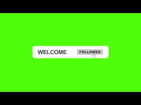 Visual Motion Graphic: Welcome New Follower (Greenscreen 4K)