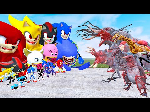 ⭐ ALL SONIC FAMILY vs ZOOCHOSIS MONSTERS in Garry's Mod Sandbox !