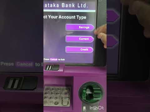 How to withdraw money from Karnataka Bank ATM machine.