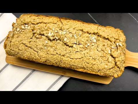 3 Ingredient Healthy Oat Bread (No Yeast, Flour, Sugar, Oil, or Eggs)