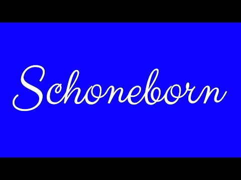 ✎ Schoneborn ✎ English Cursive Handwriting Tutorial