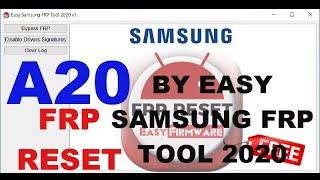 SAMSUNG A20 FRP BYPASS BY Easy samsung frp tool