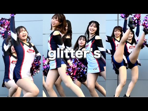 【チア@ららアリーナ 4/8】なんてフレッシュ！ 千葉商科大学チアチームglitter'sさん♡ / 千葉ジェッツ / Japanese Cheer Girl