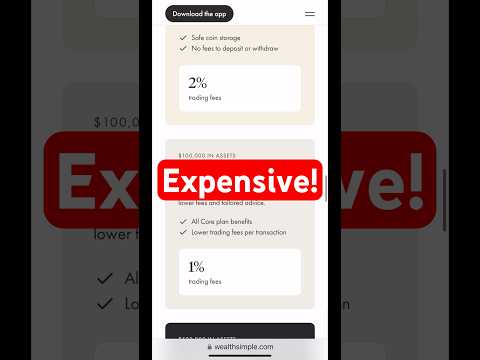 Wealthsimple Crypto Trading - Expensive!🚨