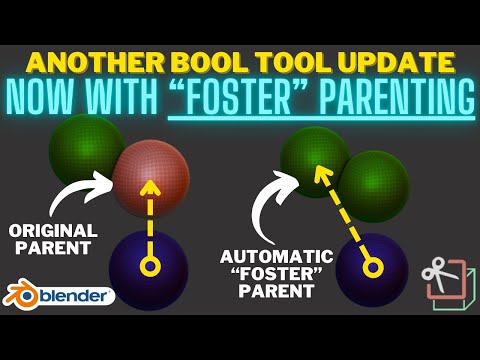 Foster Parenting with Bool Tool in Blender - Another GREAT update!