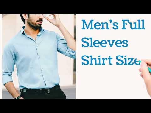 Men's Full Sleeves Shirt Size Chart | Full Sleeves Shirt Size Chart for Men |