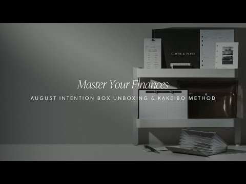 August 2024 Intention Box Unboxing: Master Financial Planning With The Kakeibo Method |Cloth & Paper