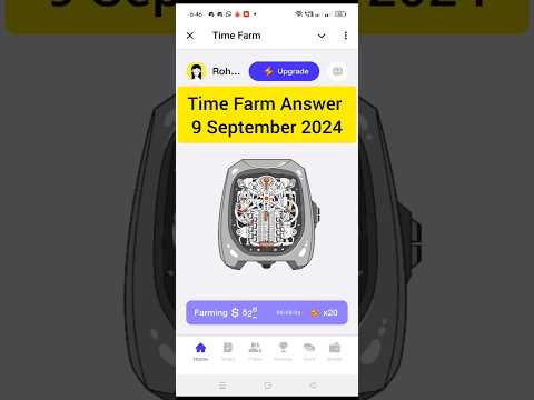 Time Farm Answer 9 September 2024 #timefarm #dailycombo