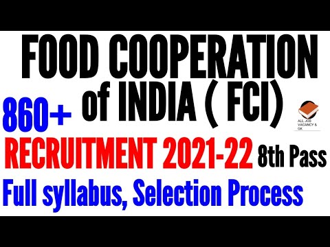 FCI RECRUITMENT | FULL SYLLABUS Selection Process | Full Detail | FCI WATCHMAN Vacancies 2021-22 |