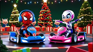 Christmas Race with Spider Man and Spider-Gwen | Marvel's Spidey and his Amazing Friends