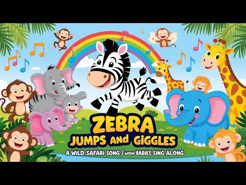 Zebra Jumps and Giggles|| A Wild Safari Song| Wow Babies Sing Along| #kidssongs