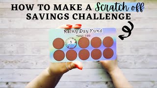 DIY Scratch Off Savings Challenge Tutorial