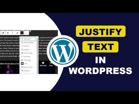 How to Justify Text | How to Justify post content in WordPress