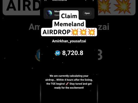 Congratulation 🧨💥 Memeland Airdrop Recieved | How To Get Memeland Airdrop  Memeland #memeland #mebox