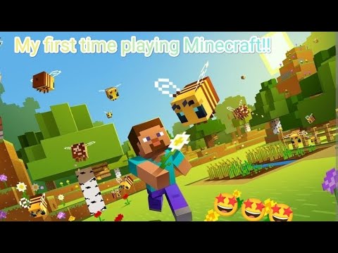 My first time playing Minecraft!!