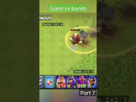 Gaint vs bombs 🔥| part 7 Clash of clans #clashofclans #coc #games #reels #supercell #gaming