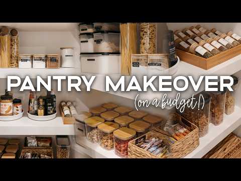 EXTREME SMALL PANTRY MAKEOVER | DIY Pantry Remodel & Organization Ideas (Budget-Friendly!)