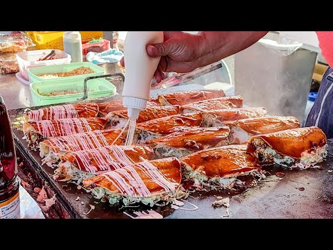 japanese food - rare style okonomiyaki お好み焼き