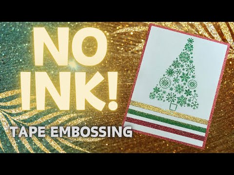 No embossing INK? NO PROBLEM!! #christmascard #embossing