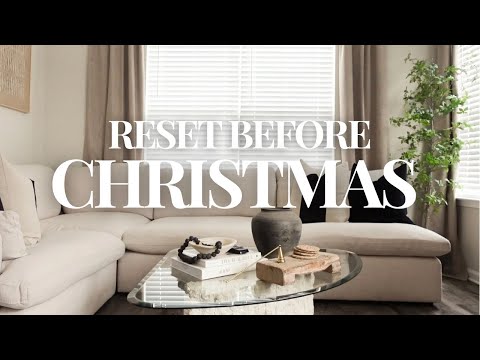 Preparing for Christmas, taking fall decor down, clean with me, reset, dining chairs update & more…