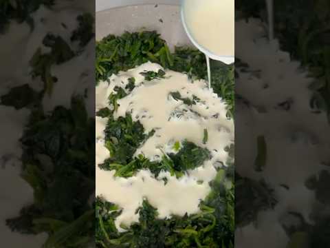 Creamed Frozen Spinach. So Good!! #healthyfood #leafyvegitables #vegetarianrecipes