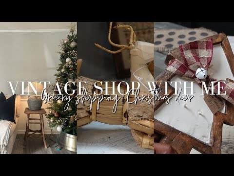 VINTAGE CHRISTMAS DECOR FINDS | Eating healthy, life being prediabetic, mini grocery haul