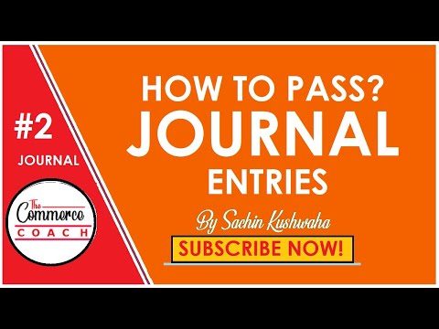 How to Pass Journal Entries(HINDI) | CA CS CMA Foundation | Class 11th | CA CPT