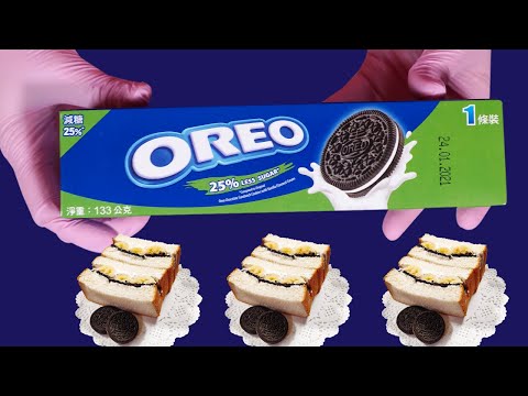 ASMR - Oreo Chocolate Sandwich Cookies Vanilla Flavor Less Sugar to SandWich