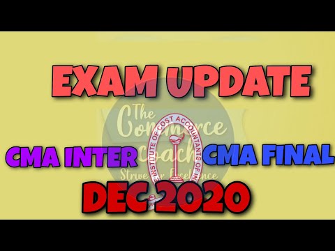 Important ❤️ update for Dec 2020 cma inter and Cma final exams