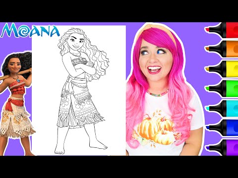 Coloring Moana Disney Coloring Page (Moana 2) | Ohuhu Art Markers