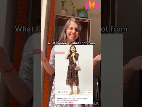 Antheaa dress from myntra #whatiorderedvswhatigot #dress #unboxing #fashion #viral #youtube #shorts