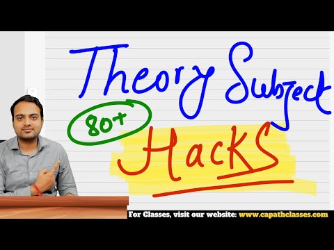 How to score 80+ marks in theory subjects in ca examination?