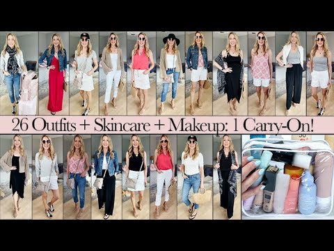 How to Pack 10 Days of Outfits (+ Skincare, Makeup, Haircare) in ONE Carry-On Suitcase!