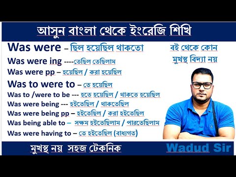 বাংলা থেকে ইংরজি শিখুন সহজে l Was Were এর ১২ ধরনের Use । Bengali to English Translation & Grammar