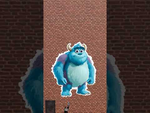 How to draw Sulley from Monster inc. in Roblox Spray Paint #roblox #art #drawing #painting #shorts